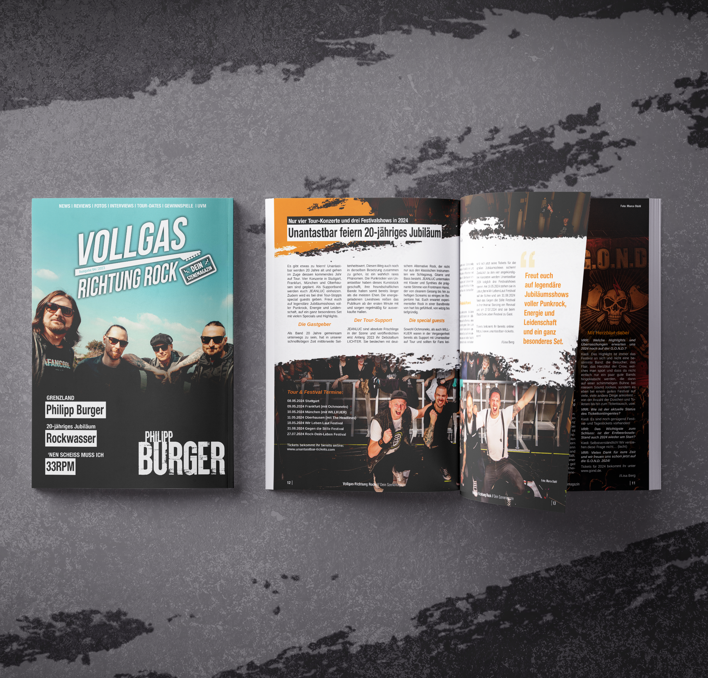 VOLLGAS RICHTUNG ROCK - MAGAZIN AUSGABE 04/2023 A4 + A5