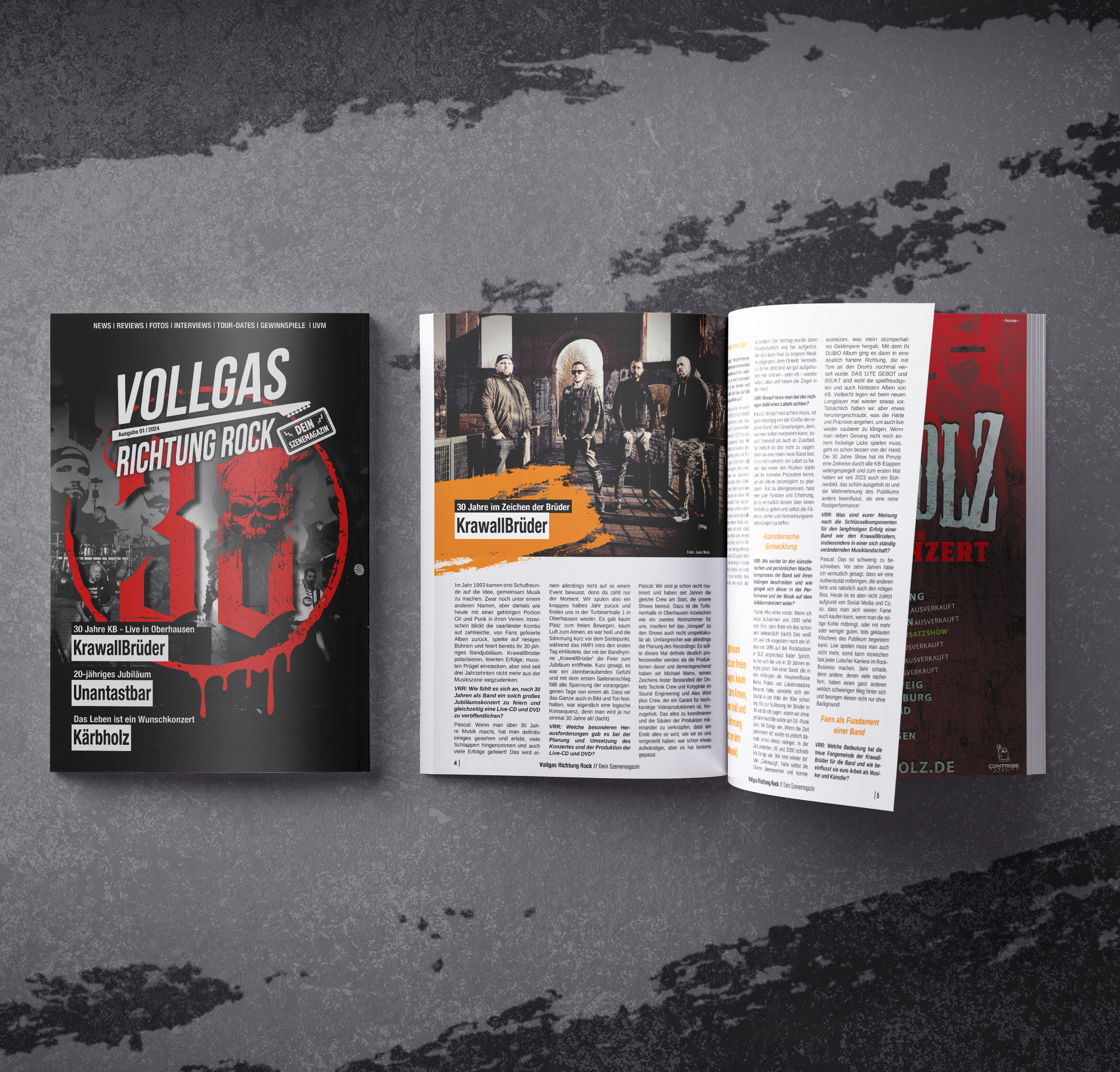 VOLLGAS RICHTUNG ROCK - MAGAZIN AUSGABE 01/2024 A4 + A5